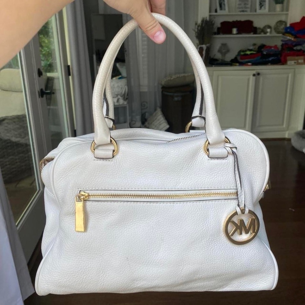 vintage y2k Michael Kors handbag - white w/ gold hardware